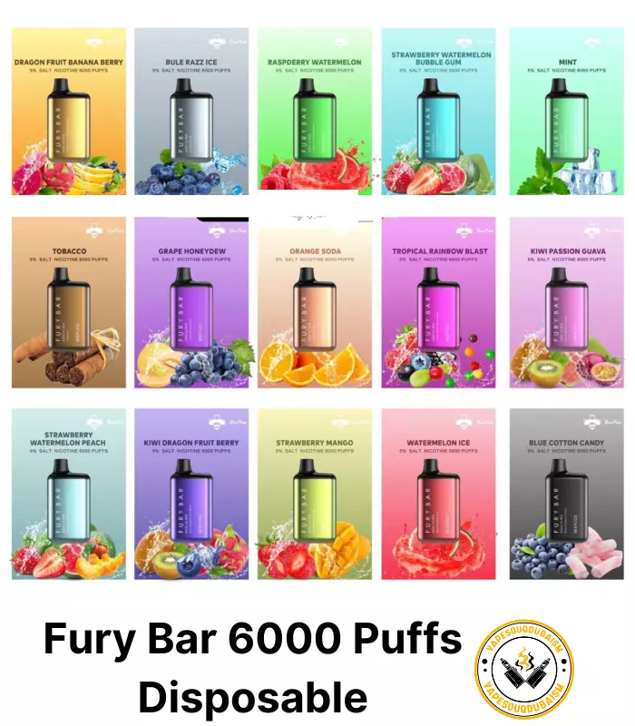 Best Fury Bar 6000 Puffs Disposable Vape