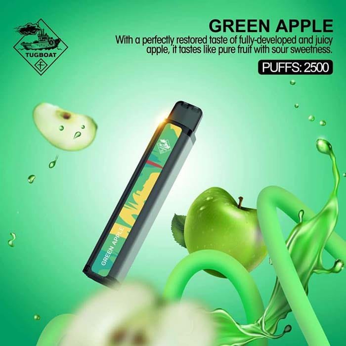 tugboat xxl dubai disposable vape green apple